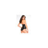 Body sexy noir wetlook ajouré avec laçage 